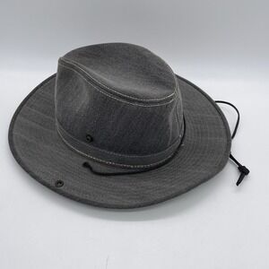 Vintage Hatquarters USA By Henschel Aussie Walker Bush Hat Canvas Gray‎ 7 1/4